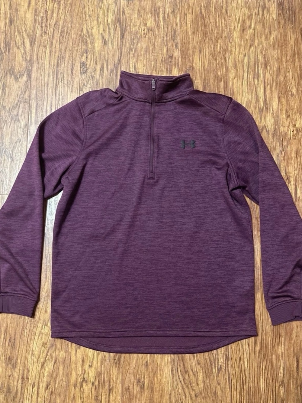 Under Armour Men's ColdGear Fleece 1/4 Zip Loose Pullover Maroon Purple Size Med